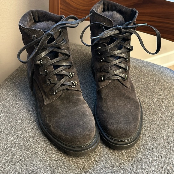 M Gemi Alpi suede boots with shearling lined tongue and leather laces - Picture 1 of 7